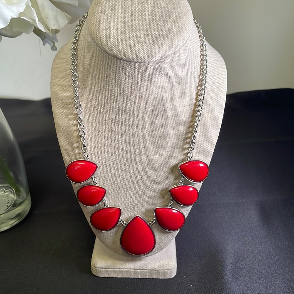 Paparazzi Red Teardrop Necklace